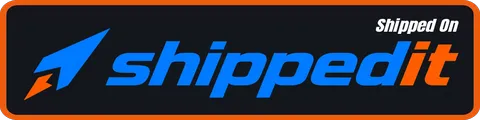 Shipped on shippedit.me badge (dark)